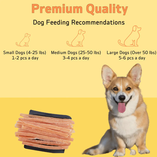 7.05oz/14.11oz (200g/400g)  Chicken Jerky- All Natural Ingredients- Natural Dog Treats, Healthy, Easily Digestible