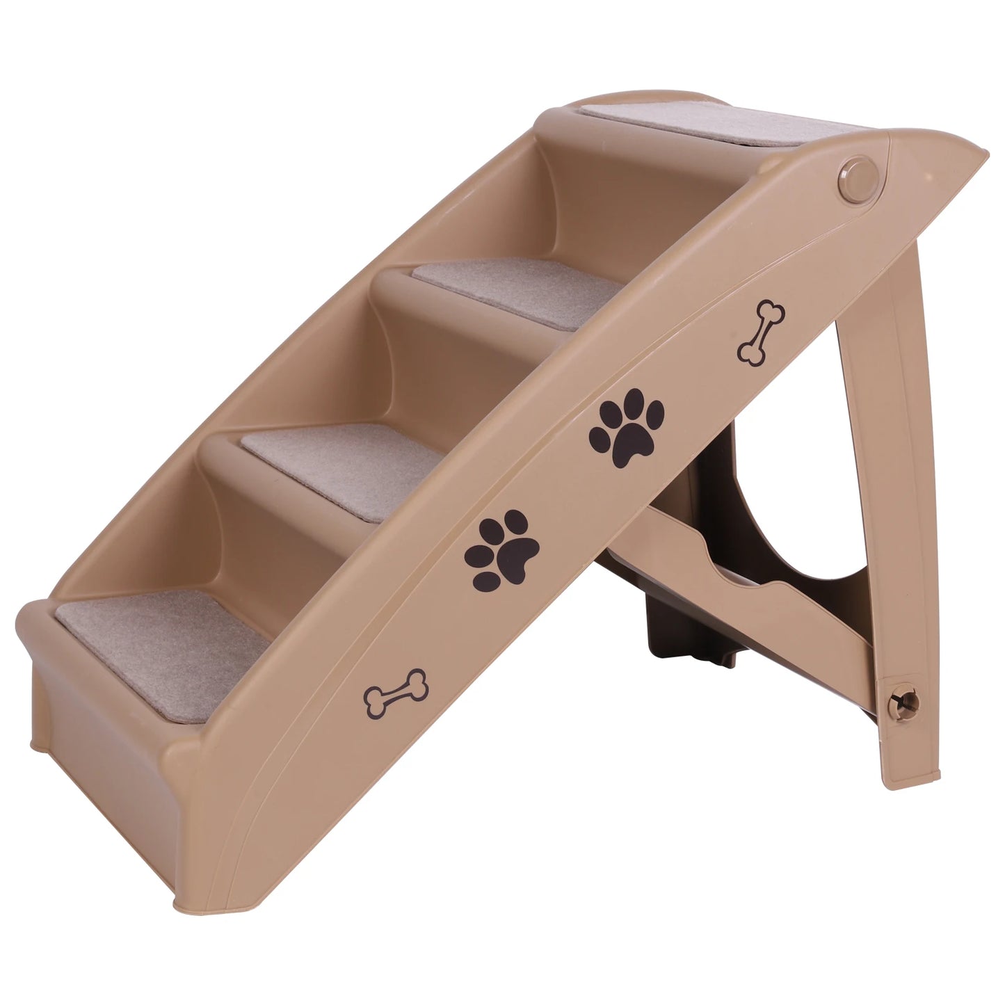 4-Step Pet Dog Stairs Folding Dog Steps- Nonslip Indoor  Dog Stairs Ramp- Sofa Ladder for Small Pet Dogs