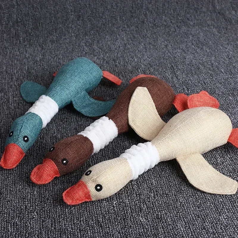 Mallard Duck Dog Toy- for Aggressive Chewers- Squeaky Wild Goose Puzzle Training Toys- Cute Soft Dog Chew Toy
