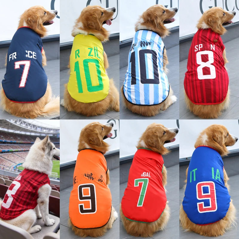 2026 Dog Soccer Jersey-Breathable Mesh-Thin Cool Summer T- Shirt- Sizes S-6XL-Soft- Quick Dry Vest-Costumes/Apparel