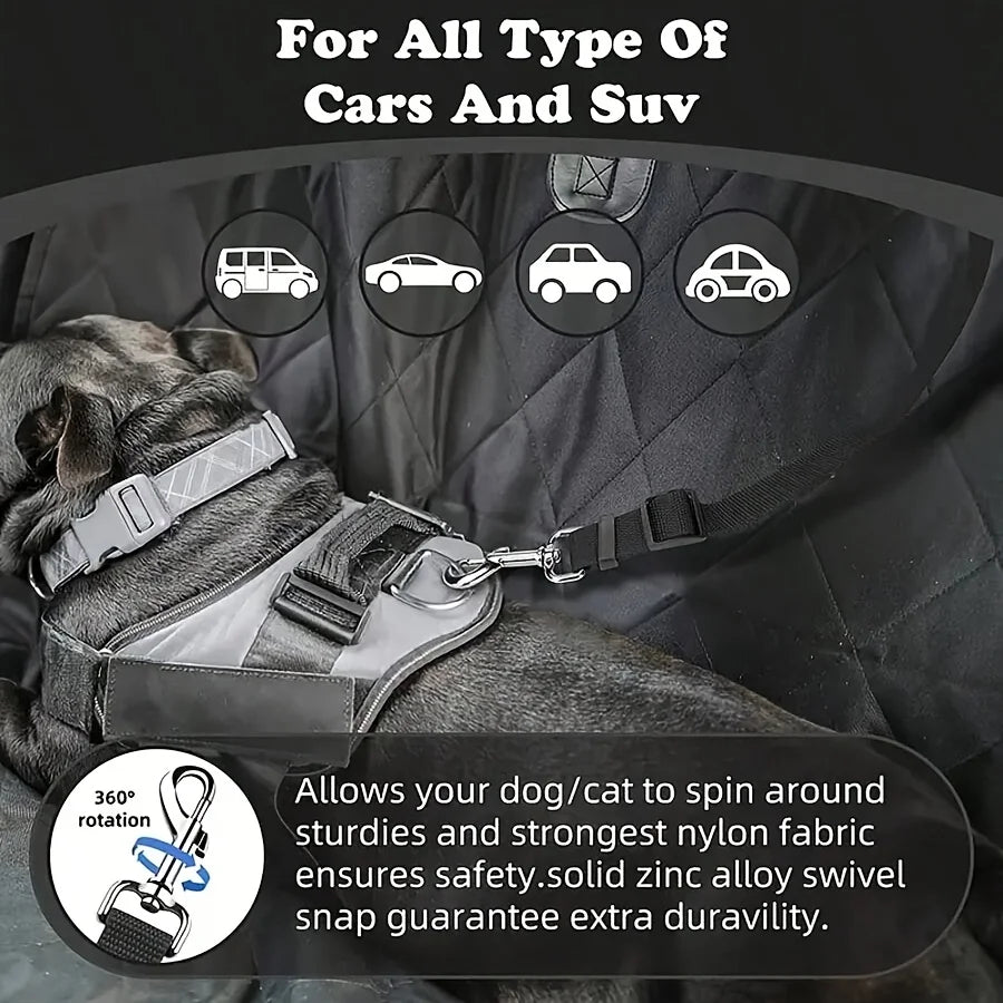 Dog Seat Belt for Vehicle- Secure Pet Car Tether Safety Leash for Dogs-Collars/Leashes