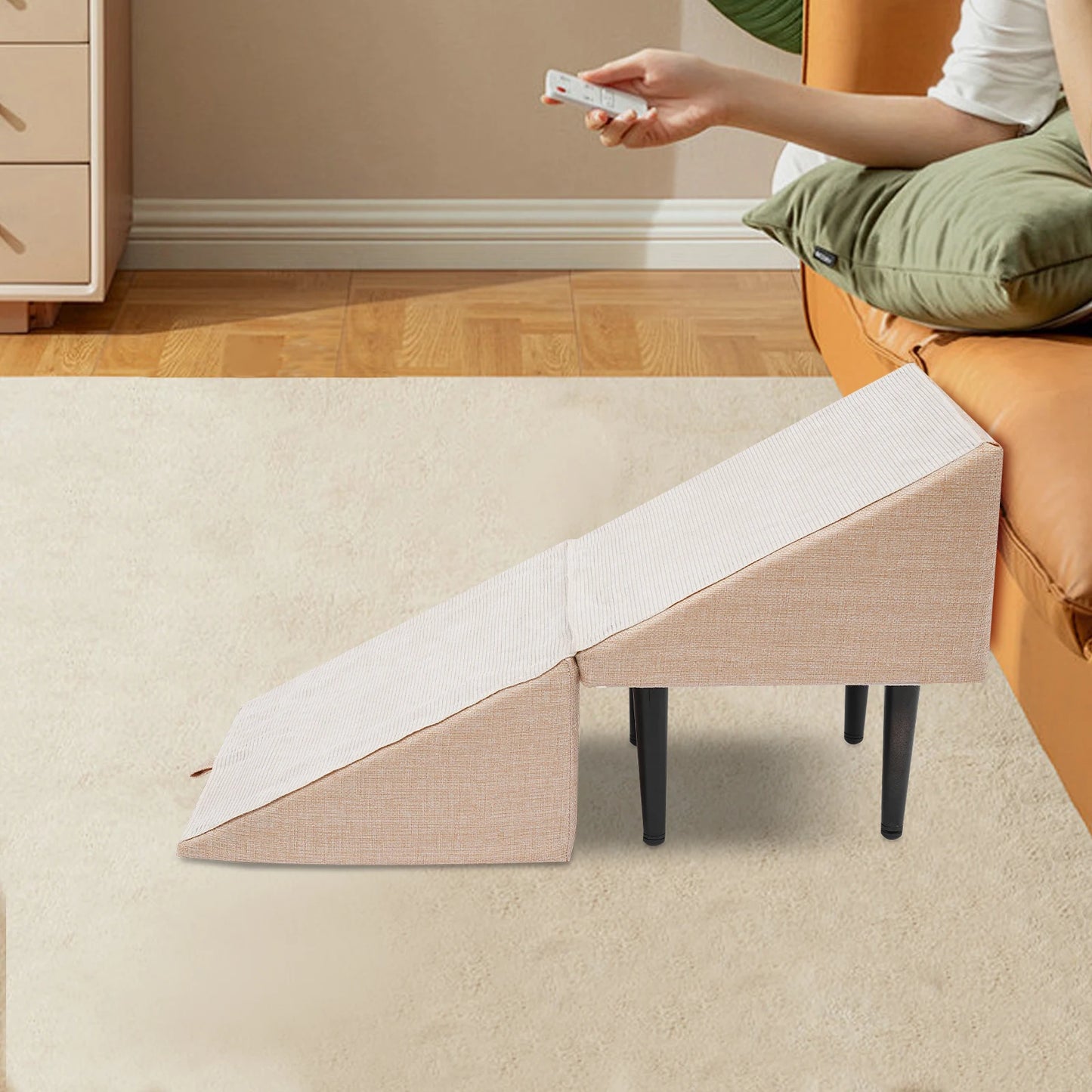 2-in-1 Split Dog Ramp, Lightweight, 80kg/176.37 lbs Load Capacity- Folding Pet Ramps Stairs