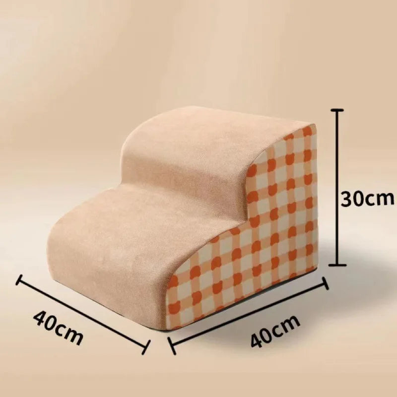 Pet Safety Ramp with 1 2 or 3 Steps for Dogs-Teddy Bears Washable Dog Stairs- Easy To Assemble