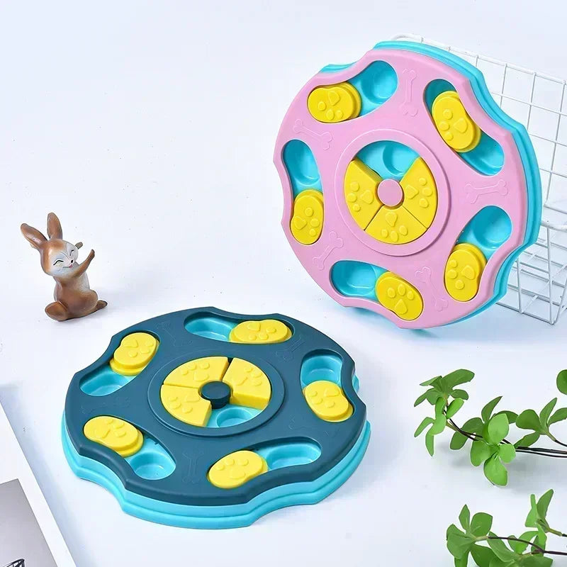 Dog Puzzle Toy Slow Feeder- Interactive- Increases Puppy IQ- Food Dispenser Slowly Eating Non-Slip Bowl- Dogs Training Game