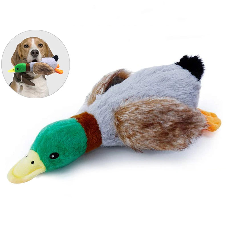 Cute Stuffed Squeaky Duck- Duck Sounds-Chew Rope- Clean Teeth- Dog Toys