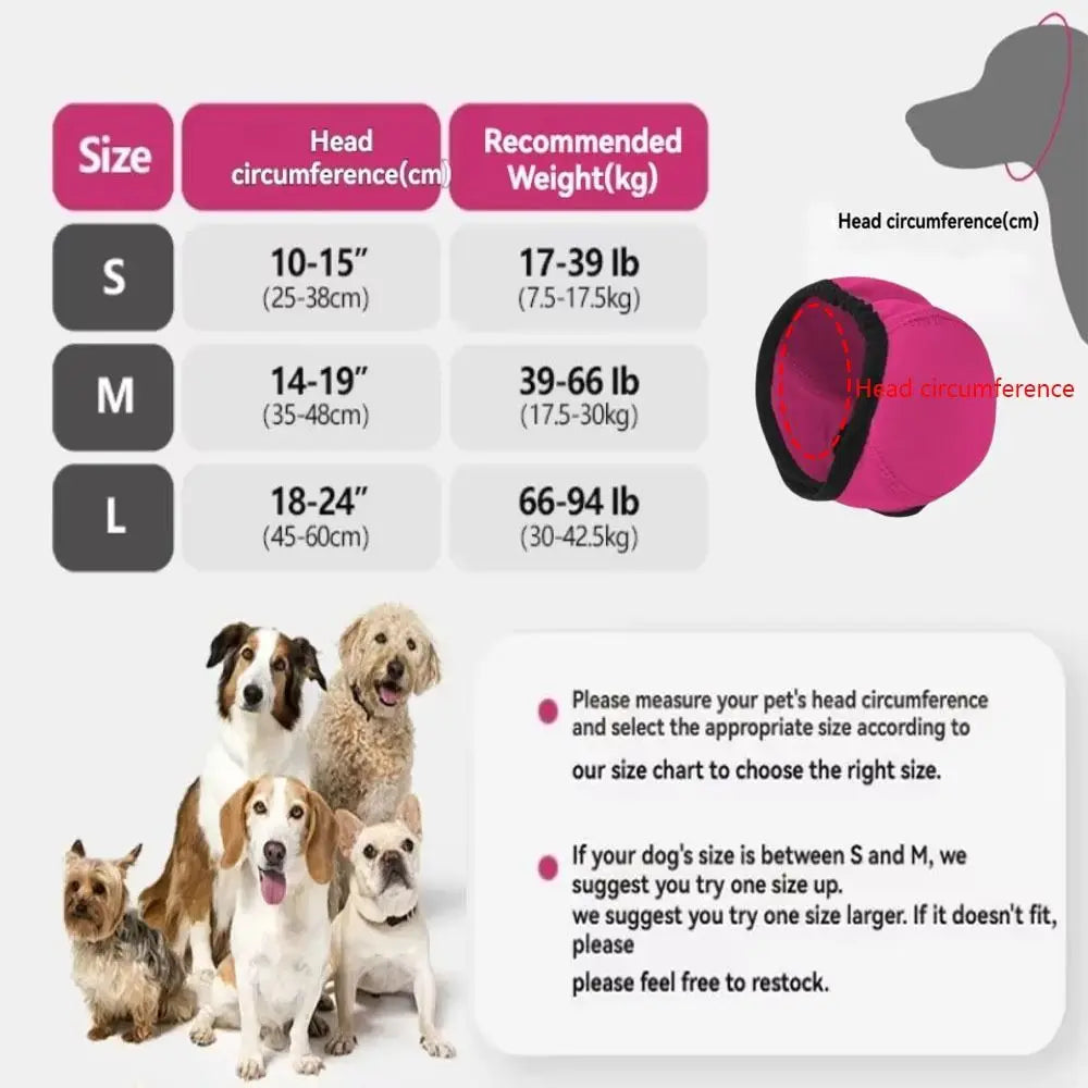 Noise Reduction Dog Ear Covers- Hearing Protection- Anti-noise Dog Calming Earmuff -Waterproof- Adjustable Ear Muffs-