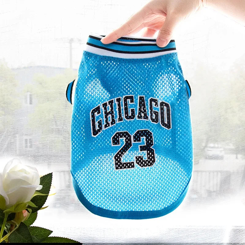 Chicago Basketball Jersey for dogs-Vest-Summer- T-Shirt for all breeds- Sizes XS to 5XL-Cosrumes/Apparel