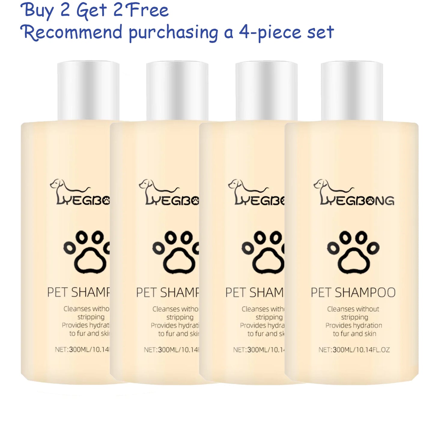 YEGBONG Dog Wash Shampoo- Flea & Mite Killer- Dirt Removal - Anti-Itch- Deodorizing & Moisturizing Formula for Softening Coat-Pet Grooming
