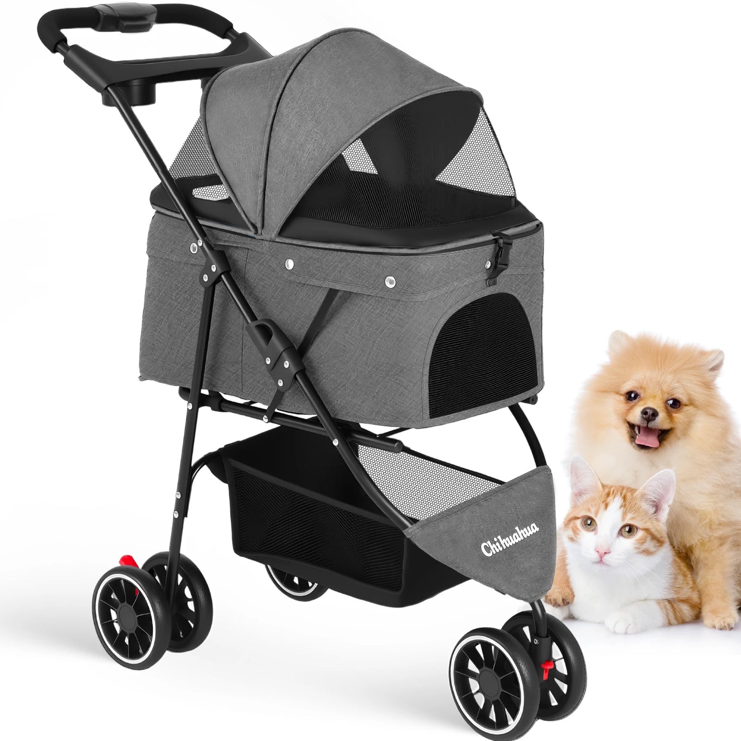 Pet Stroller- For Small Puppy/ Dogs- Foldable-Pet Strollers