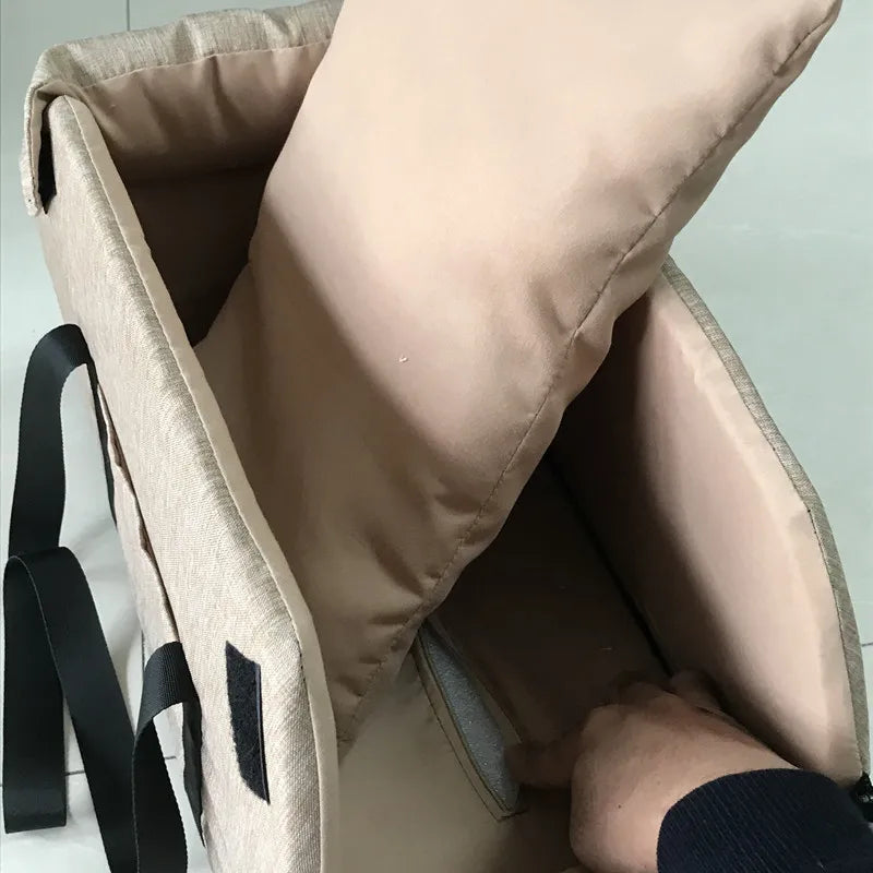 Dog Gray Car Seat-Central Car Seat-Portable Carrier for Small Dogs-Pet Car Seat