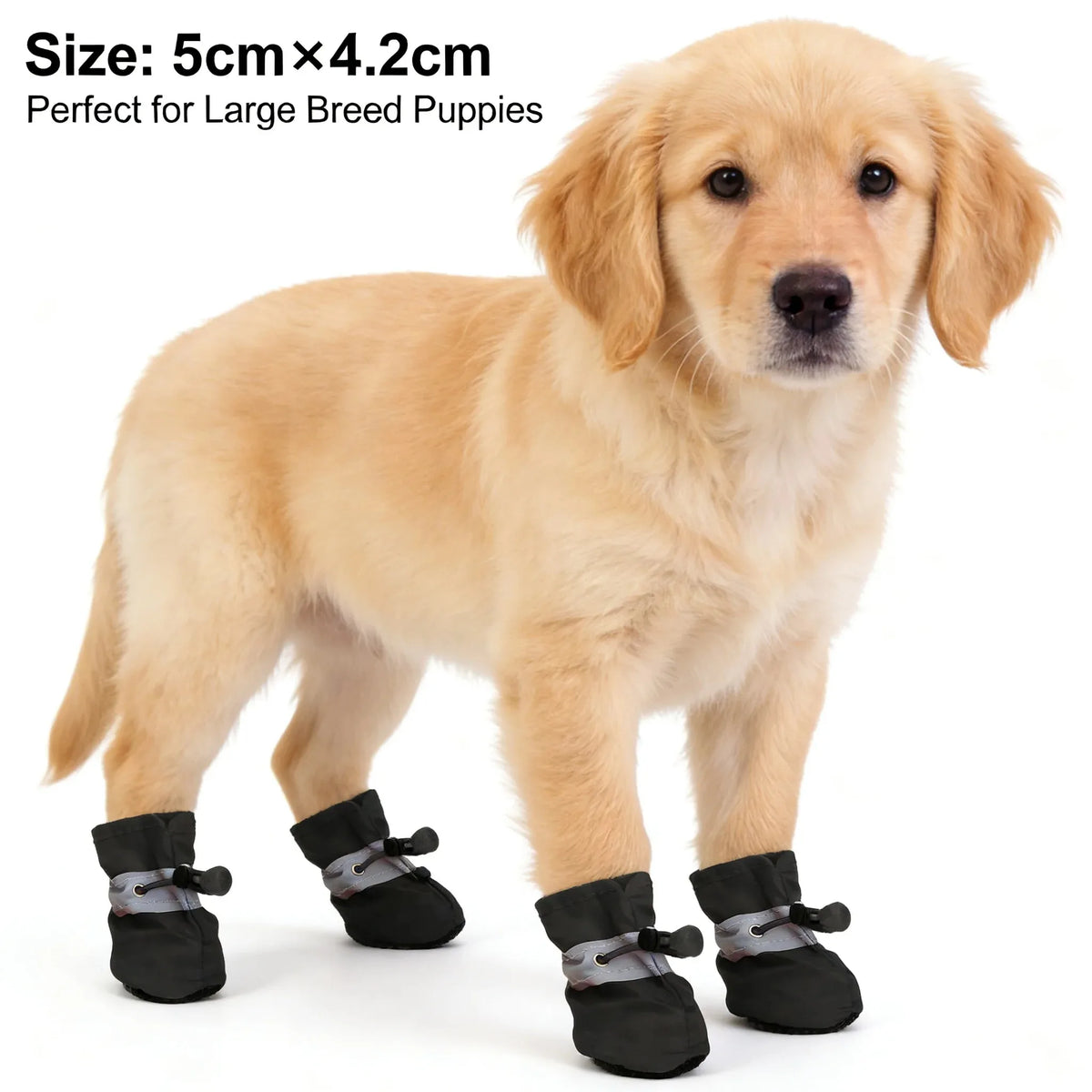 Small Dog Puppy Shoes- Waterproof- Anti Slip- Soft Sole- Boot Size 5x4.2cm for Small Dogs 10-13 lbs-Costume/Apparel