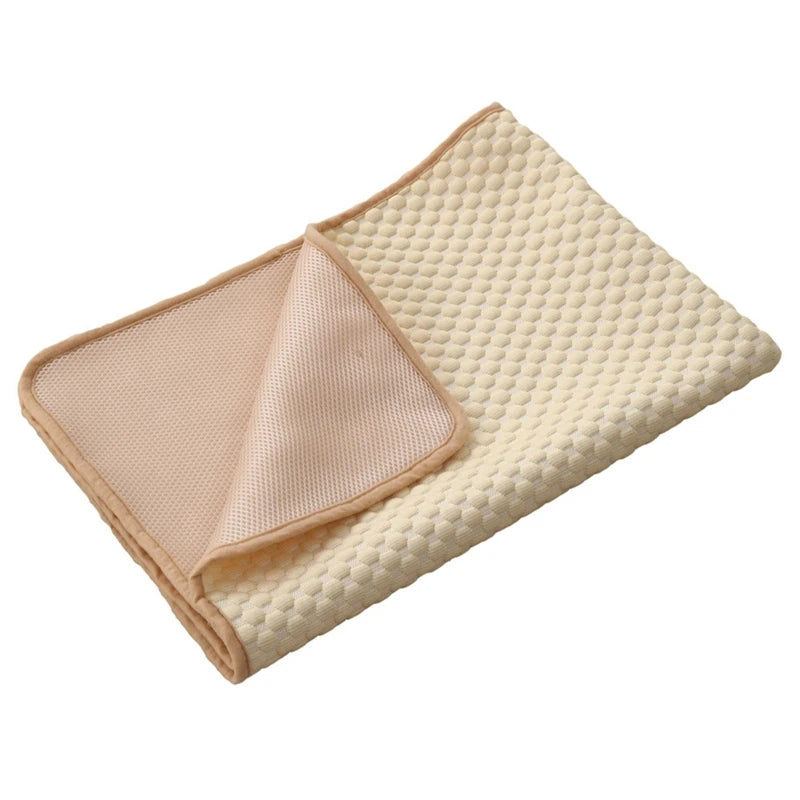 Dog Cooling Mat- Summer Pet Sleeping Pad- Moisture-proof Mattress Cushion- Breathable Blanket