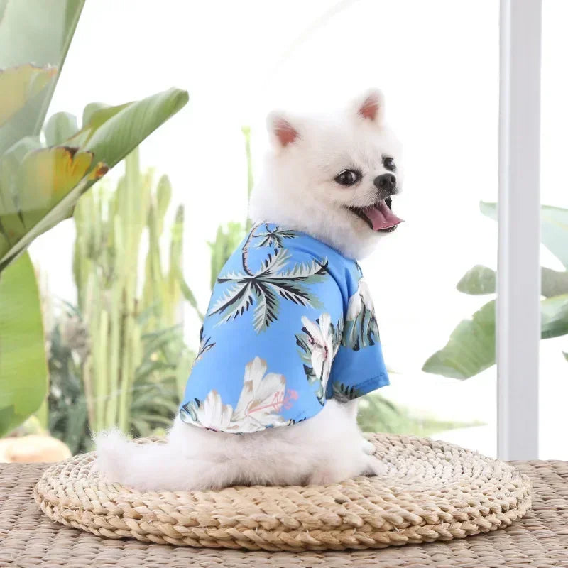 Hawaiian Style Pet Dog Shirts- Sand Beach Dog Shirts for Small Medium Dogs Puppy