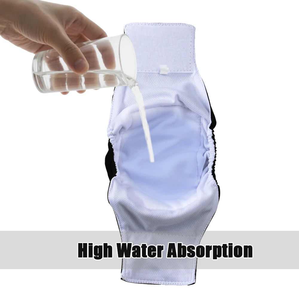 Male 3 Pack Washable Dog Diaper- Sanitary Pants For Small Medium Dogs- Adjustable Nappy Belly Band Wrap Diapers-pet grooming