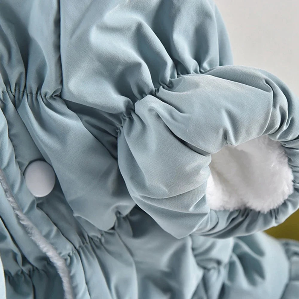 Winter Warm Dog Dress- Princess Bubble Skirt-Hooded Jacket-Costumes/Apparel