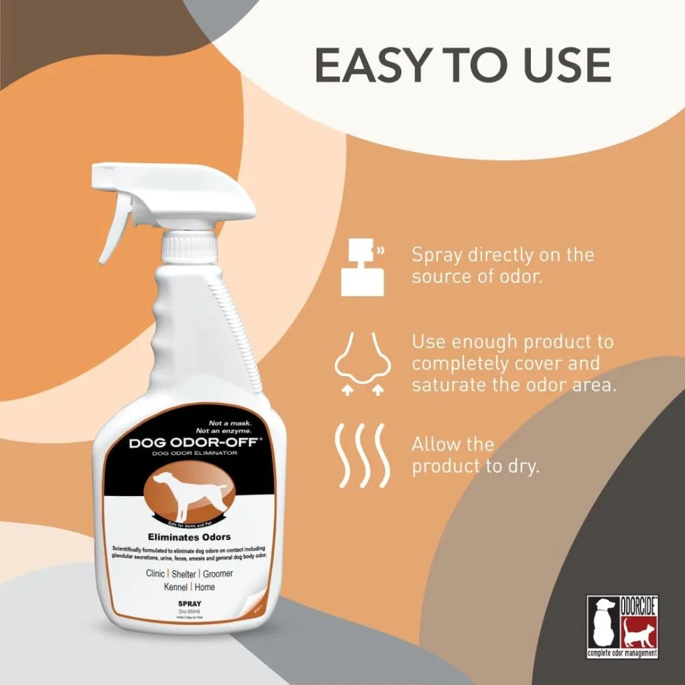 Pet Odor Eliminator Spray – Dog Urine Carpet Cleaner- Glandular Secretions- Feces Odors (22 Fl Oz)-Pet Grppming