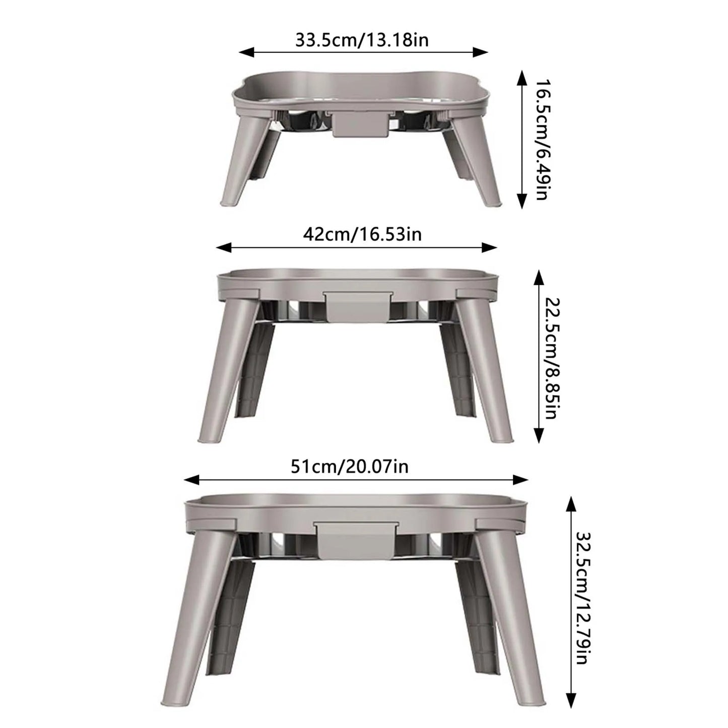 Raised Stand Elevated Dog Feeder- Non-Slip and No Spill Design Bowls- Suitable for Improve Posture and Comfort