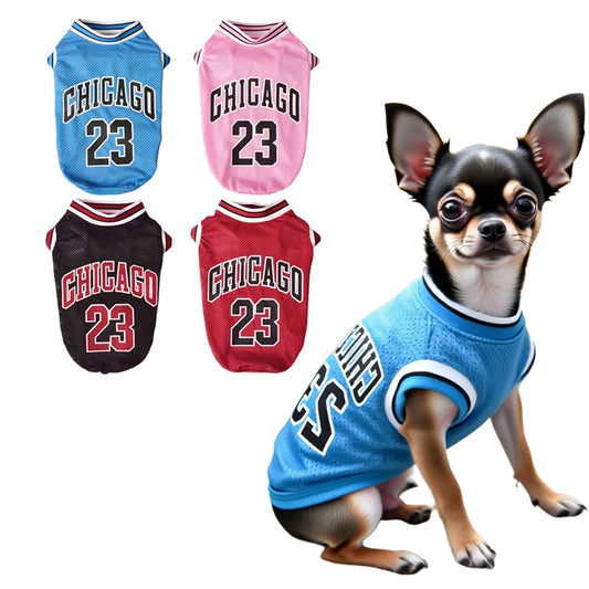 Chicago Basketball Jersey for dogs-Vest-Summer- T-Shirt for all breeds- Sizes XS to 5XL-Cosrumes/Apparel