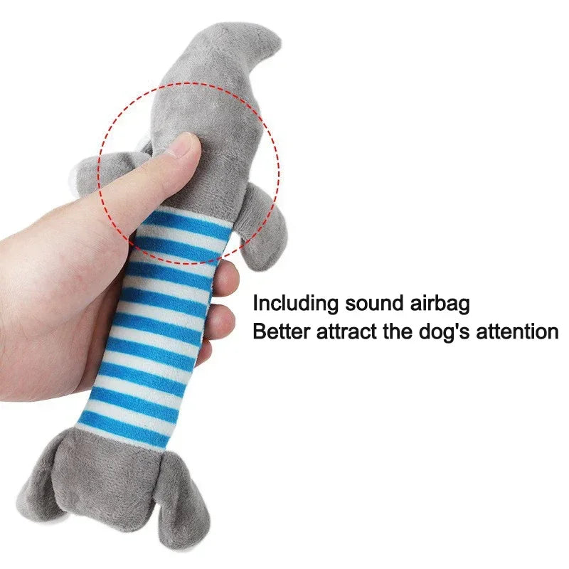 Animals Shape Plush Dog Toy- Bite Resistant-Squeaky Toys for Small Dogs- Interactive Chew-Dog Toys