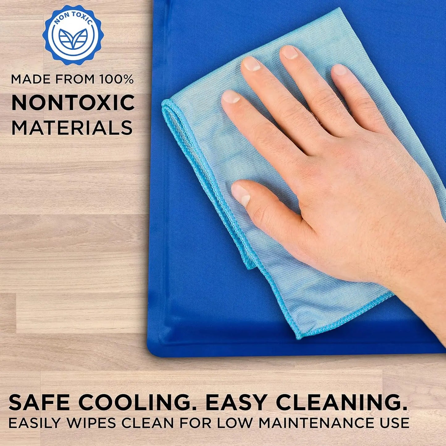 Summer Self-Cooling Pet Mat- 23x35 Inches- Non-Toxic Gel Pad- for Dogs in Kennels or Beds- or stand alone-Beds & Blankets