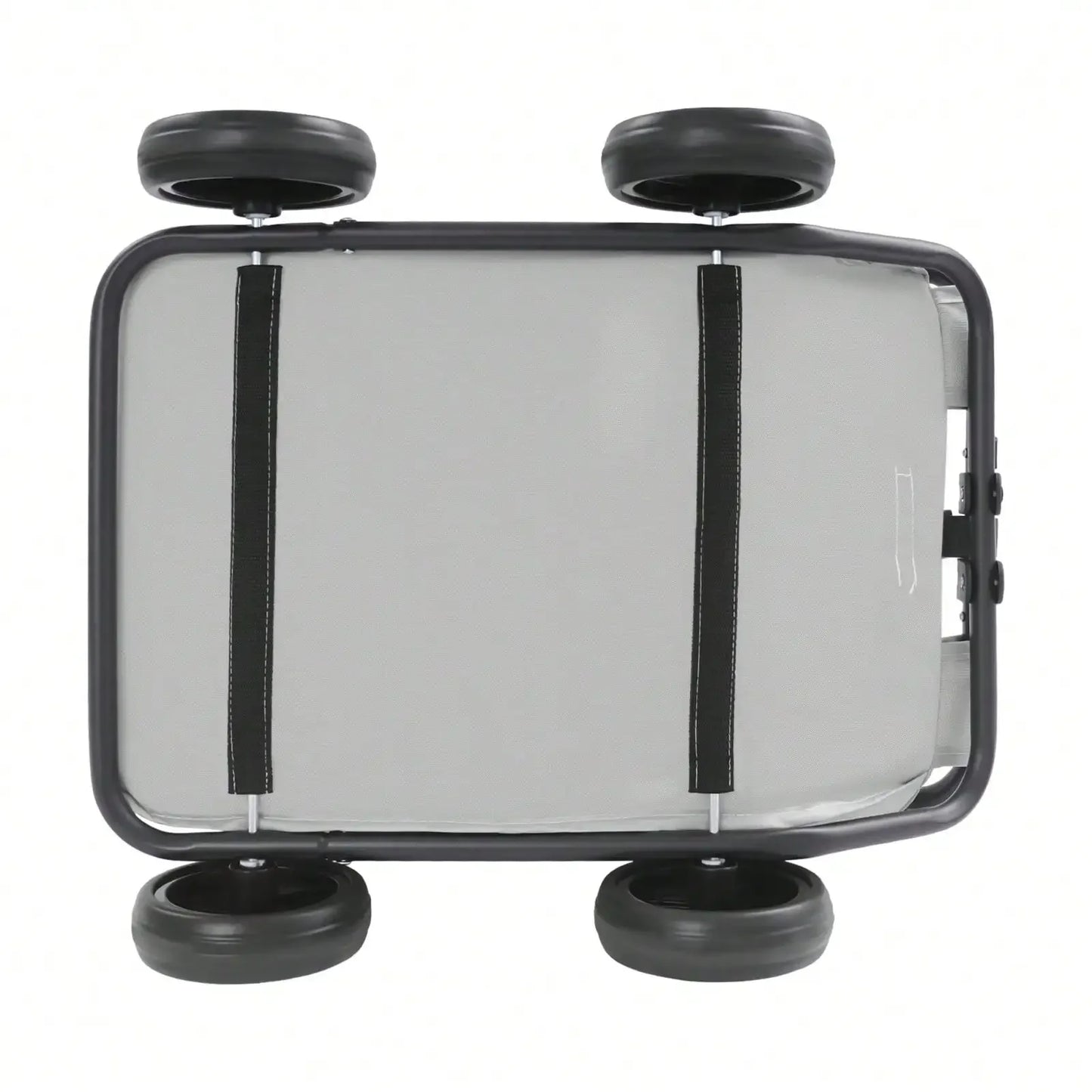 Gray Foldable Dog Stroller-360 Handle Rotation -Portable- Adjustable Pull Rod-Cart Shock-Absorbent Smooth-Rolling for Small Pets-Pet Strollers