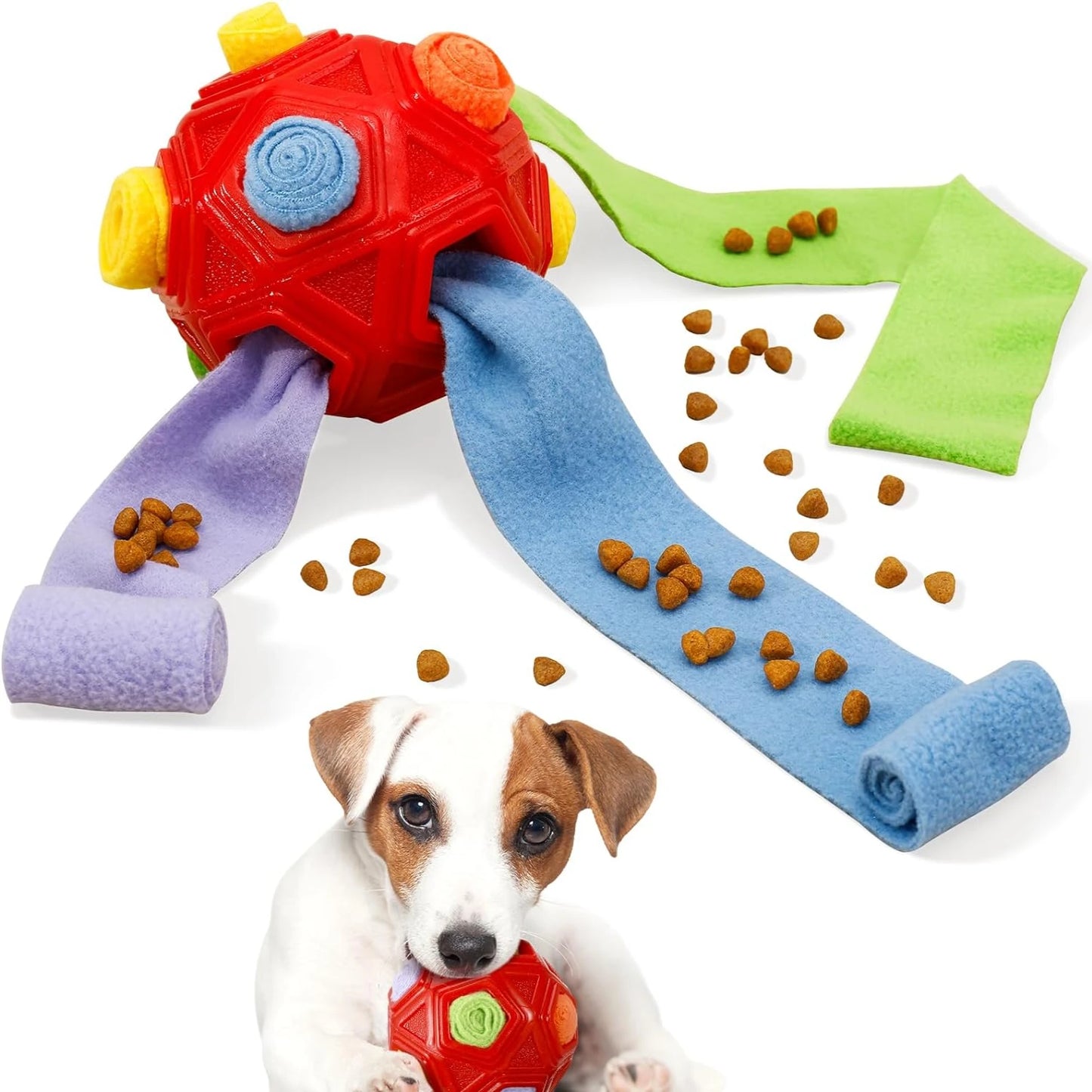 Colorful Vibrant and Long-lasting Dog Toy Ball - Perfect Chew for Small to Medium Breeds Resilient Interactive T