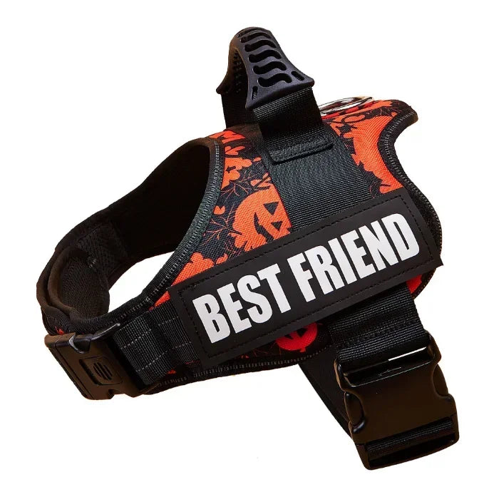 Dog Collar Harness ID Custom Patch-Reflective- Breathable No Pull Vest- Sizes XS to 2XL-Collars/Leashes