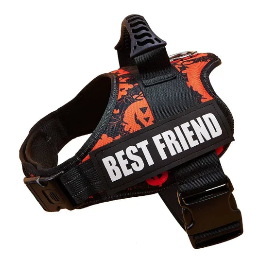 Dog Collar Harness ID Custom Patch-Reflective- Breathable No Pull Vest- Sizes XS to 2XL-Collars/Leashes