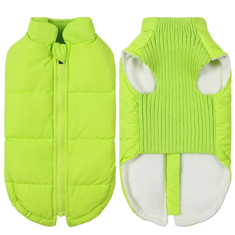 Winter Warm Dog Cotton Coats- Back Zipper- Windproof- Thickness Clothes for Small Medium Dogs Chihuahua French Bulldog Outfits
