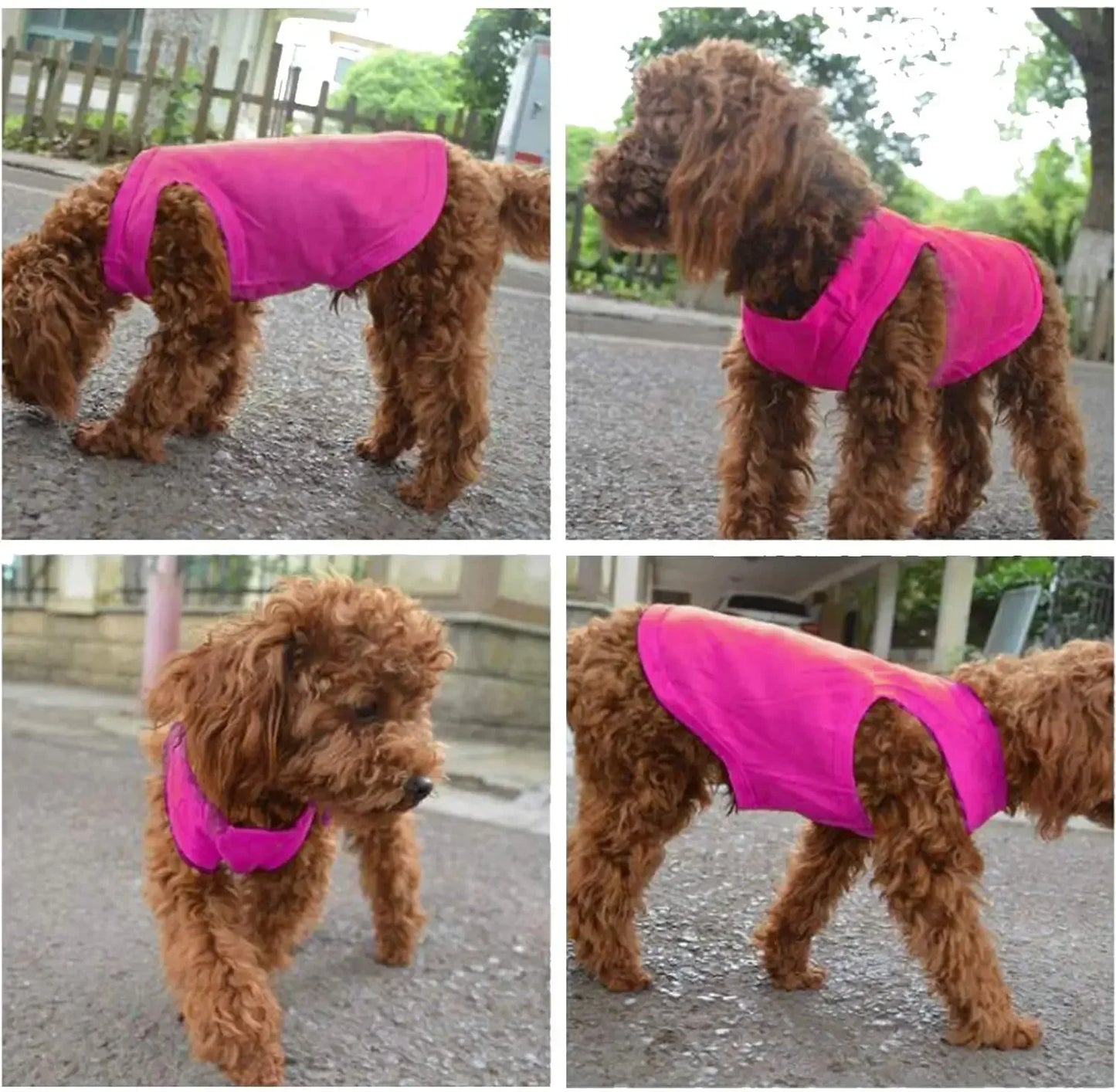 Pure Cotton Dog Vest Shirts- sizes  XS-3XL- Soft Thin T-Shirt-Costumes/Apparel