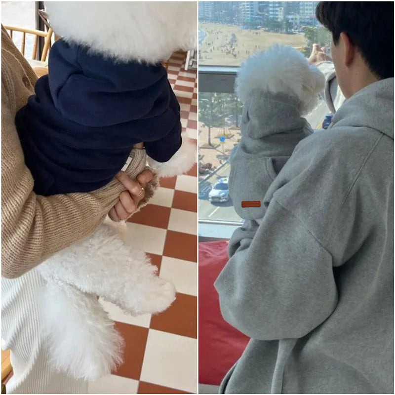 Hooded Sweat Shirt-Pocket-Plush Dog Clothes-Sizes XS-XL- Costume/Apparel