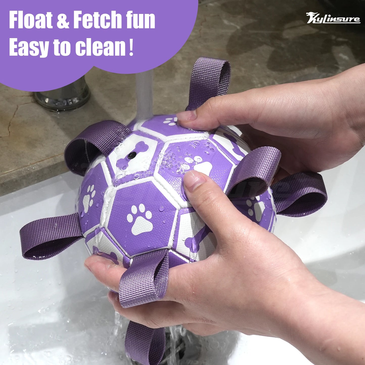 Dog Toys Soccer Ball with Straps-Interactive Dog Toys for Tug of War- Birthday Gifts- Water Toy- Durable--Dog Toys