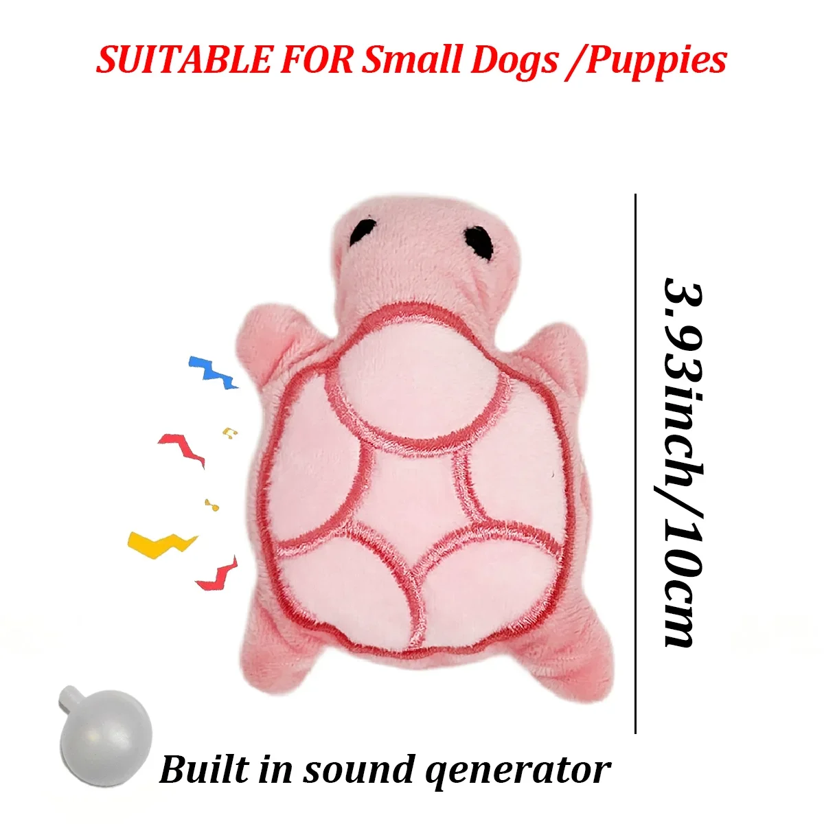 Mini Cute Turtle Dog Plush Toy- Squeaky- Soft and Safe- Good for Dental Health- Suitable for Puppies/Small Dogs-Dog Toys
