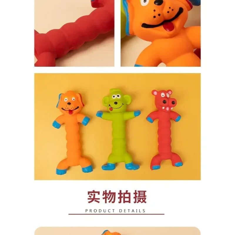 Cute Animal Shape Rubber Squeaky Sound Toy - Creative Puppy Pet Play Chew Toys