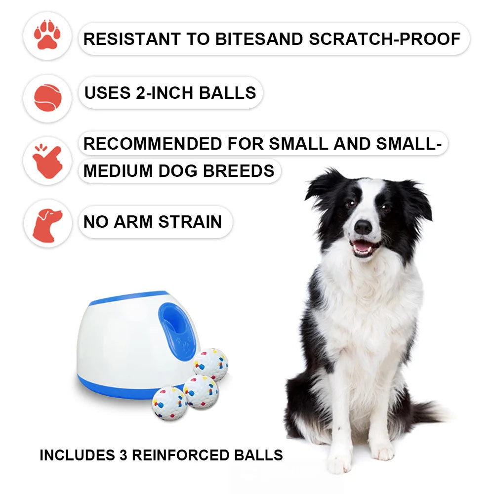 Small Dog Automatic Ball Thrower- Interactive- Automatic Ball Thrower- Launch Distance 10-30ft