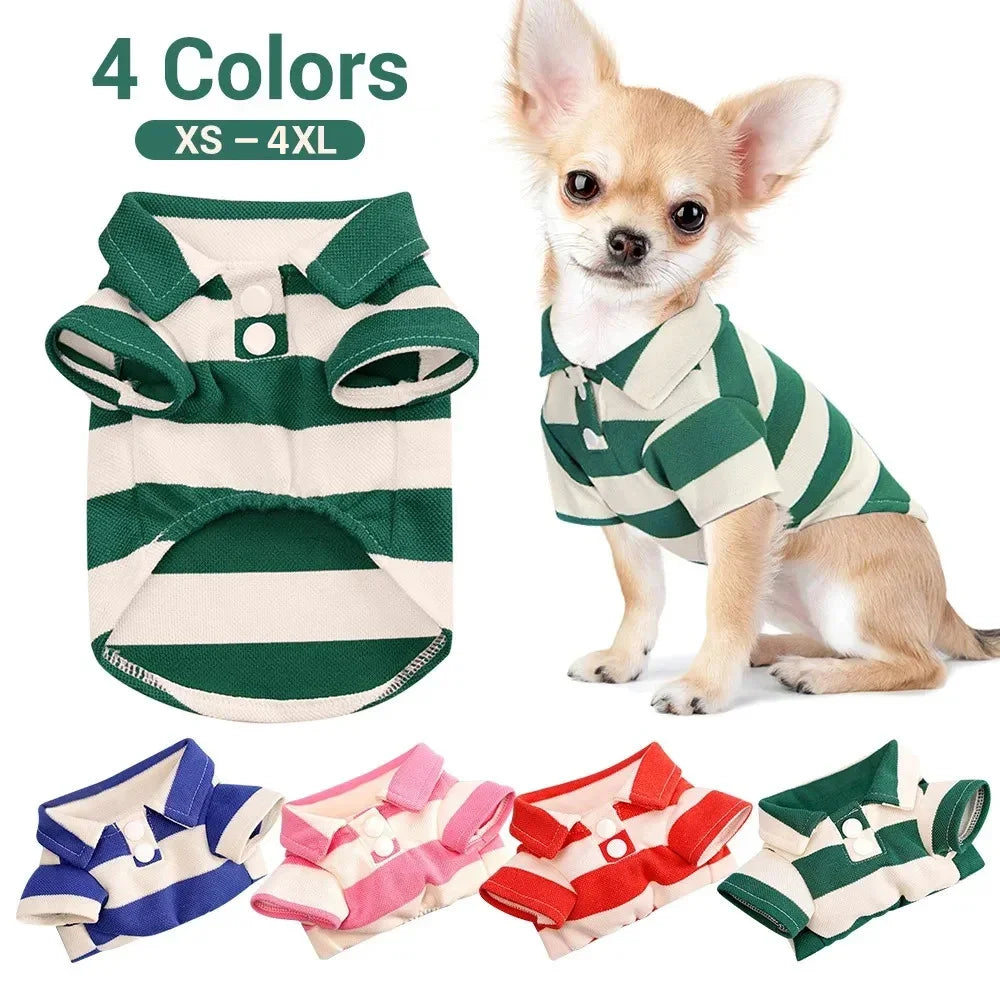 Summer Collared Stripe Shirt-Sizes XS to 4XL- Costumes/Apparel