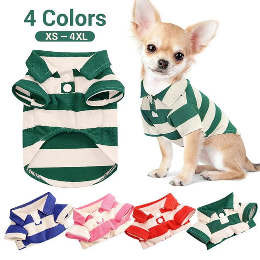 Summer Collared Stripe Shirt-Sizes XS to 4XL- Costumes/Apparel