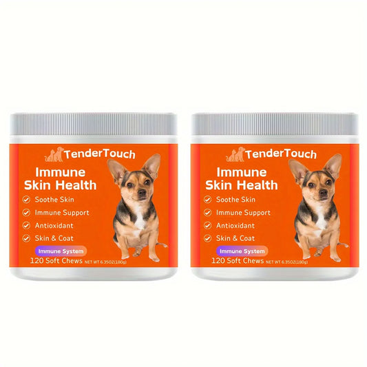 240 Supplement Chews - 2 Pack each 6.35oz -  Allergy & Immune Supplements for Dog Support