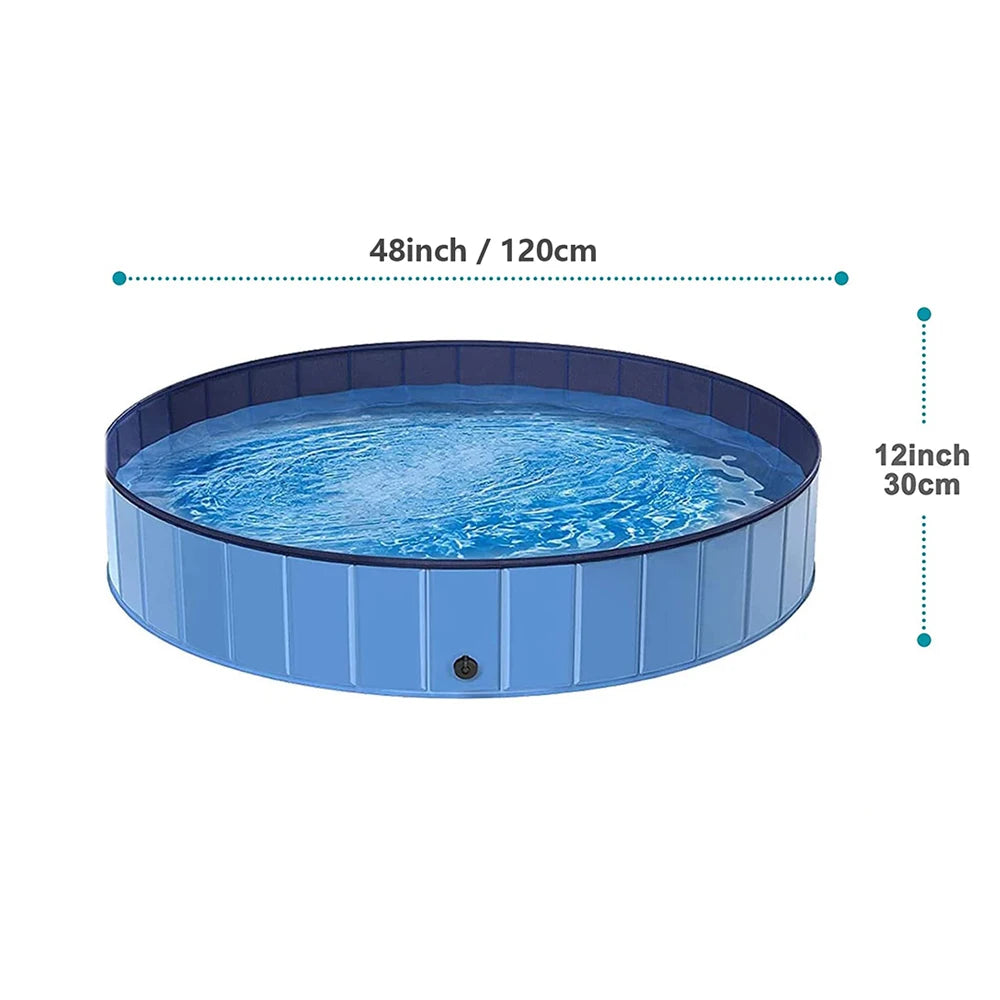 Dog Swimming Pool- Pool Cover-Portable- Plastic- Scratch Resistance Pet Pools