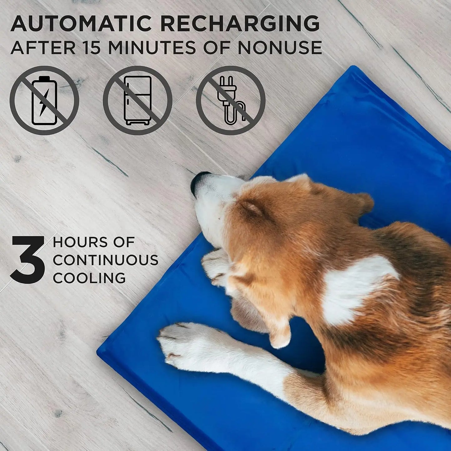 Summer Self-Cooling Pet Mat- 23x35 Inches- Non-Toxic Gel Pad- for Dogs in Kennels or Beds- or stand alone-Beds & Blankets