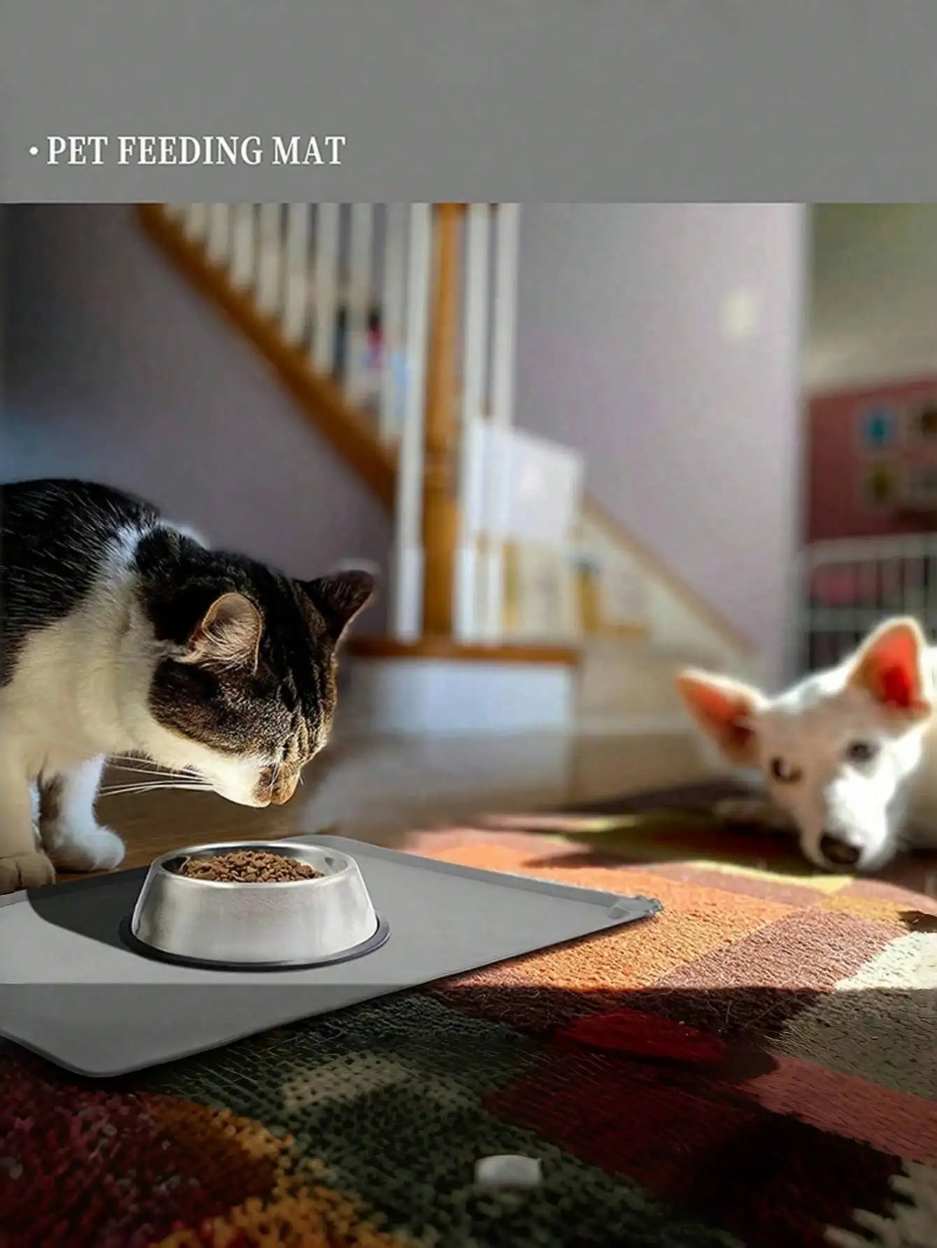 Waterproof Silicone Pet Feeding Mat - Non-Slip- Easy Clean- Durable -Pet Bowls/Feeding