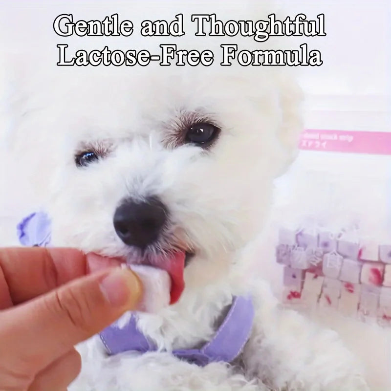 Yogurt Dog Treats-100g/3.53oz-  Fruit Cubes- Made With real Yogurt/Fruit- Healthy- Easily Digestible-Pet Bowls/Feeding