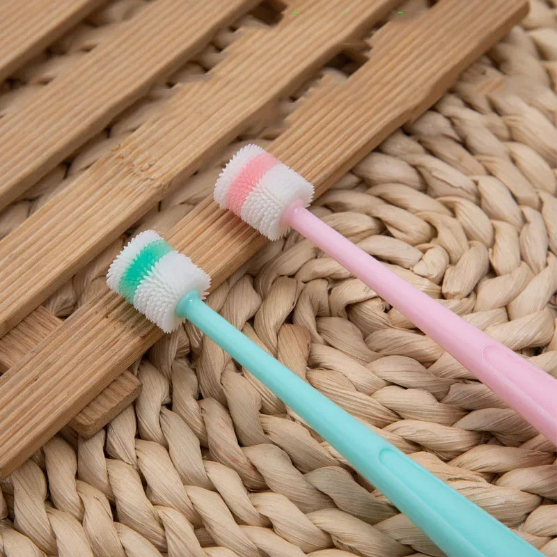 Dog Toothbrush 360 Degree Soft Silicone Oral Hygiene Easy To Handle Deep Clean Dog accessories