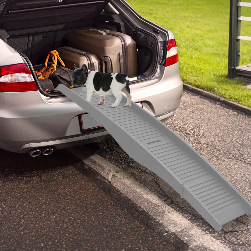 Dog Ramp- Folding 59x15.8Inch -Portable Pet Stair Ramp -Non-Slip Rug Surface -Pet Ramp Stairs for Reaching high Places