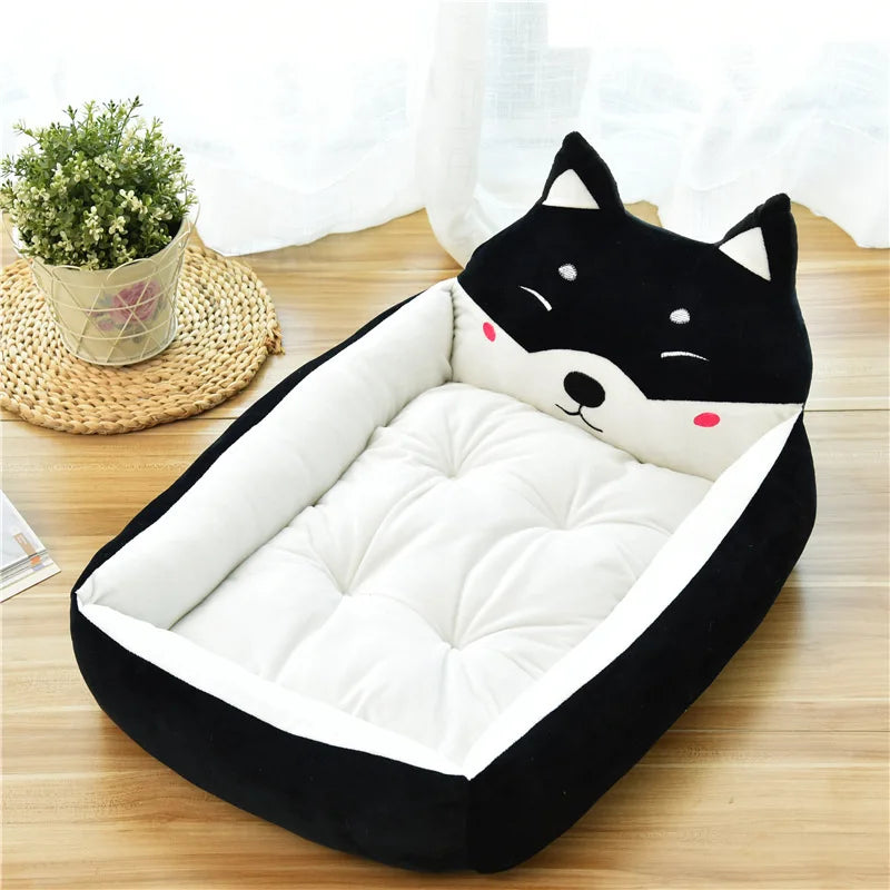 Winter Warm Dog Sofa Bed-Non-Slip Bottom-Washable Cartoon Pet Beds for Small Dogs-S M L sizes-Beds & Blankets