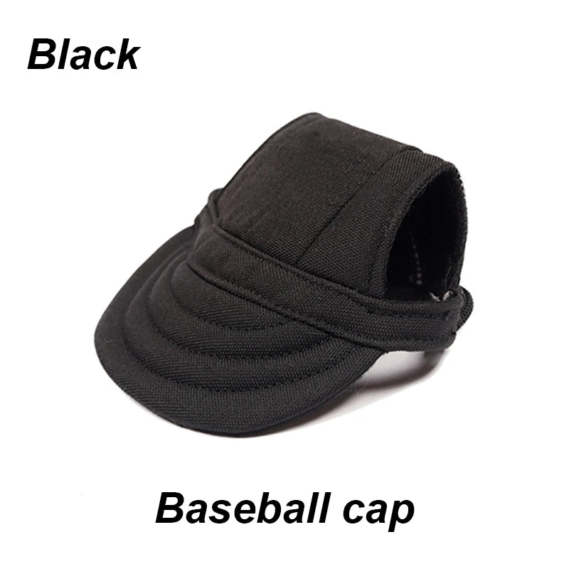 Dog Sunscreen Baseball Cap- Outdoor Sports Hat With Ear Holes- Adjustable- For Small Medium Dogs Cats Caps