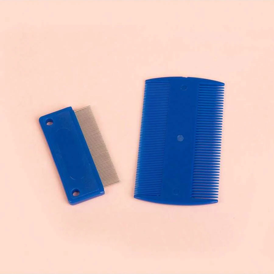 4 Pack Flea Lice Comb- Stainless Steel-Rounded Teeth- Double Sided- Professional-Pet Tear Stain Remover-Pet Grooming