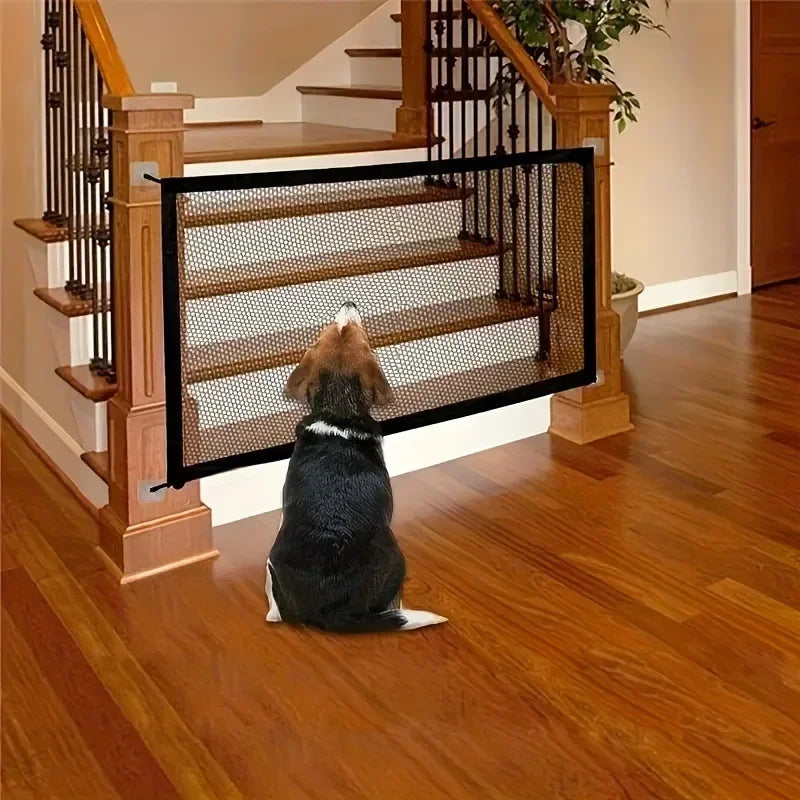 Heavy Duty Dog Barrier Fence with Hooks- Insulated Net- Foldable- Breathable Mesh-pet Security Gate for Indoor-Pet Stairs