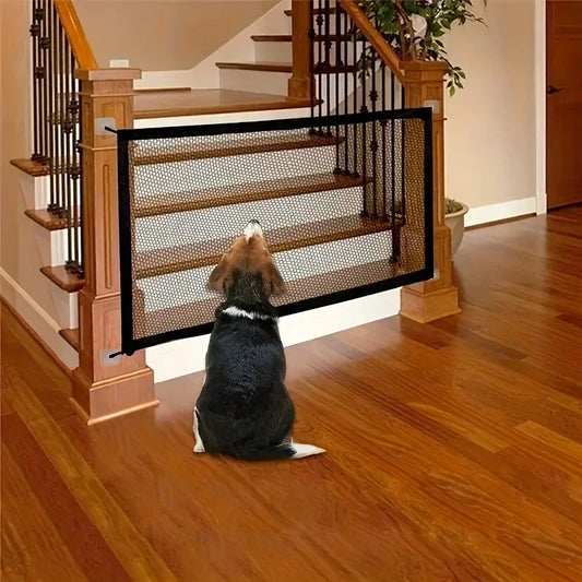 Heavy Duty Dog Barrier Fence with Hooks- Insulated Net- Foldable- Breathable Mesh-pet Security Gate for Indoor-Pet Stairs