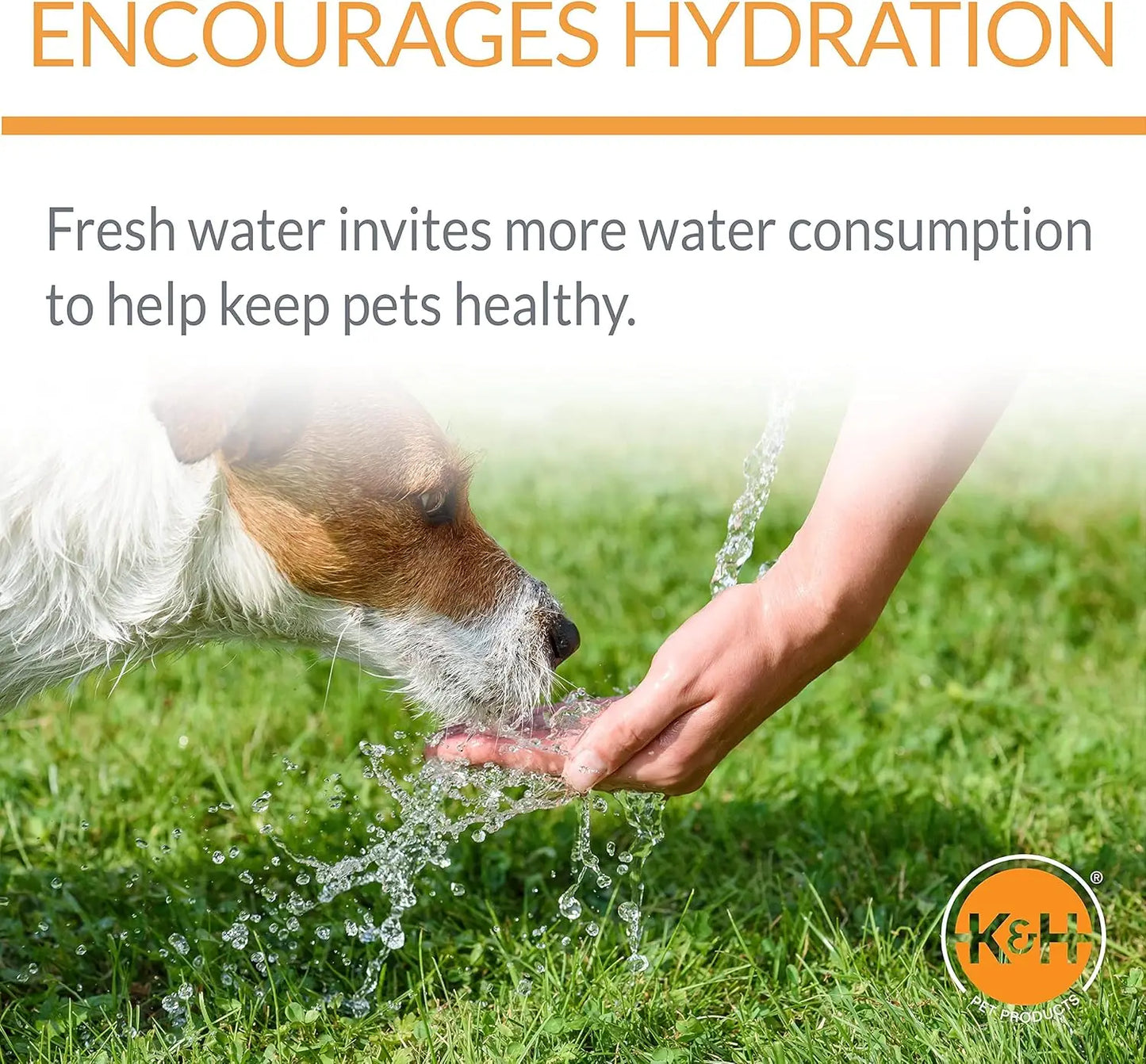 Medium Granite Dog Water Bowl with Filter- 1.4 Gallon Bowl + 1 Gallon Reservoir for Clean Hydration-Pet Bowls/Feeding